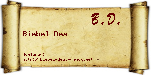 Biebel Dea névjegykártya